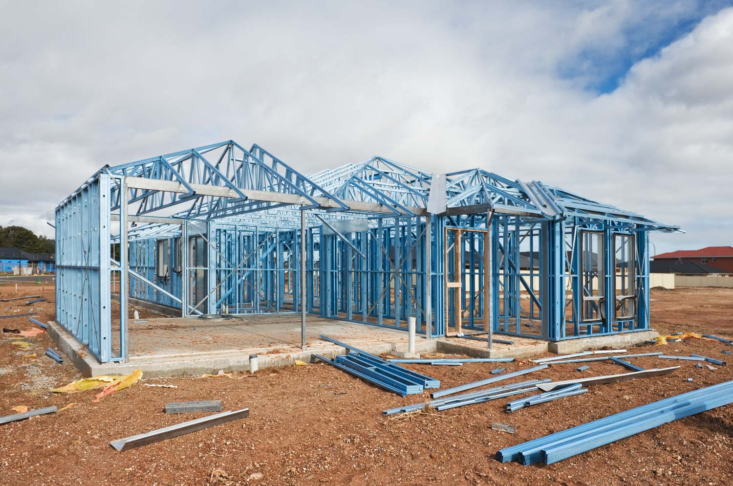 New-steel-framing-house